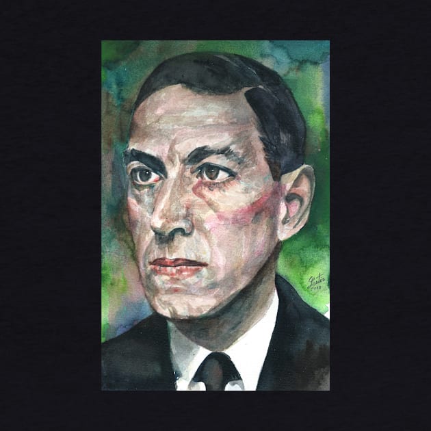 LOVECRAFT watercolor portrait .6 by lautir